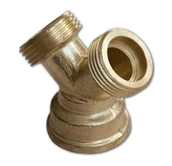 Inne akcesoria do nawadniania - Geka Trójnik GW3/4" x 2GZ3/4" MOSIĄDZ - miniaturka - grafika 1