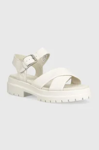Timberland sandały skórzane London Vibe damskie kolor biały na platformie TB0A62ACEM21 - Sandały damskie - miniaturka - grafika 1