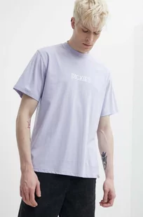 Dickies t-shirt bawełniany PATRICK SPRINGS TEE SS męski kolor fioletowy z nadrukiem DK0A4YR7 - Koszulki męskie - miniaturka - grafika 1