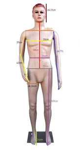 MANEKIN MĘSKI PEŁNOPOSTACIOWY WYSOKI NA WYSTAWĘ DO SKLEPU 190 CM - Manekiny wystawowe - miniaturka - grafika 31