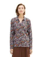 Koszulki i topy damskie - TOM TAILOR T-shirt damski, 32370 - granatowy mały Tie Dye Floral, L - miniaturka - grafika 1