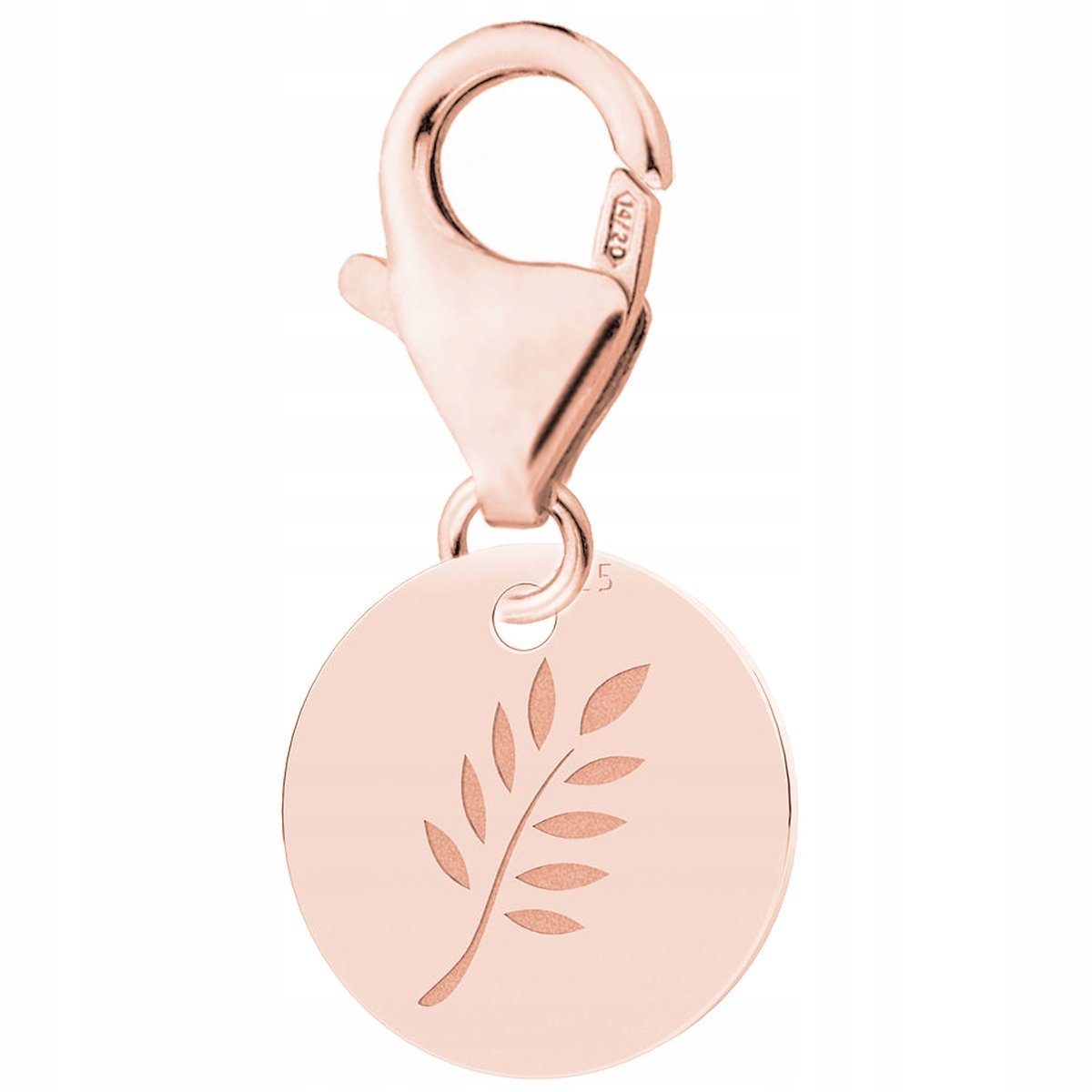 Zawieszka Pozłacana z Gałązką Liście Listki Roślina Natura Gałąź SREBRO 925