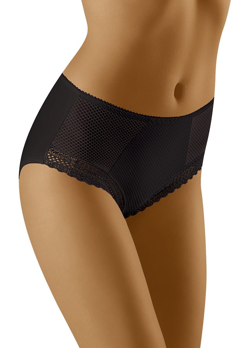 Wol-Bar Roma czarny 2XL Majtki wysokie figi