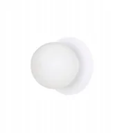 Lampy ścienne - ﻿Kinkiet biały NICEA klosz biały 1xE14 uniwersalna lampa ścienna - miniaturka - grafika 1
