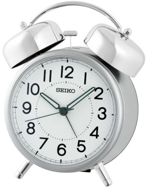 Seiko Budzik Seiko QHK063S alarm mechaniczny 11x15 cm srebrny .