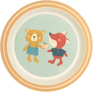 Miseczki i talerzyki dla dzieci - Talerz dla dzieci Niedźwiedź i Lis zielony 21cm Sigikid - miniaturka - grafika 1