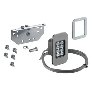 SOMMER Zestaw ENTRAcode+ z osłoną w wersji ze stali nierdzewnej szczotkowanej, czarny - Kontrola dostępu - miniaturka - grafika 1
