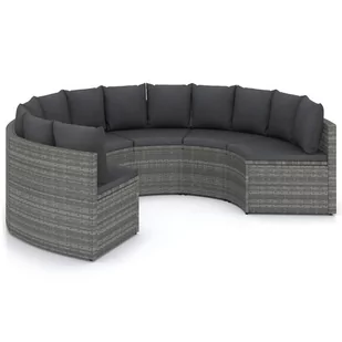 VidaXL Lumarko  6-częściowa sofa do ogrodu, z poduszkami, polirattan, szara 3064895 VidaXL - Sofy ogrodowe - miniaturka - grafika 1