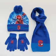Czapki dla dzieci - TEMU Marvel Jesień i Czapka Avengers Spider-Man Styl Beanie + Szal + Rękawiczki Wszechstronny Odporny na Zimno Unisex Ciepły Zestaw - miniaturka - grafika 1