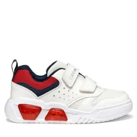 Buty dla chłopców - Sneakersy Geox J Illuminus J55GVA 014BU C0050 M Biały - miniaturka - grafika 1