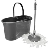 Miotły, szufle, mopy - Mop obrotowy z wiadrem 19 l GREY - miniaturka - grafika 1