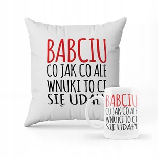 ZESTAW PODUSZKA + KUBEK PREZENT NAJLEPSZA BABCIA DZIEŃ BABCI DLA BABCI #25 - Gadżety dla niej i dla niego - miniaturka - grafika 1