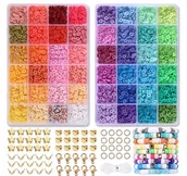 Biżuteria dla dzieci - ZESTAW KORALIKÓW DO ROBIENIA BIŻUTERII BRANSOLETEK BRANSOLETKI ZAWIESZKI - miniaturka - grafika 1