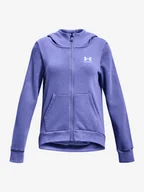 Bluzy sportowe damskie - Bluza dziewczęca Under Armour  Rival Fleece LU FZ Hoodie-BLU L - miniaturka - grafika 1