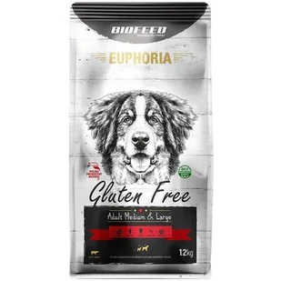 BIOFEED EUPHORIA Gluten Free Medium &amp; Large dla psów średnich i dużych ras z wołowiną 12kg - Sucha karma dla psów - miniaturka - grafika 1
