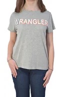 Koszulki i topy damskie - KOSZULKA DAMSKA WRANGLER MID GREY MELE T-SHIRT SZARY DAMSKI - miniaturka - grafika 1