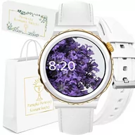 Smartwatch - Rubicon E92 pasek skórzany + silikonowy Biały - miniaturka - grafika 1