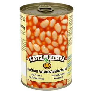 VOG Fasola biała w sosie pomidorowym Happy Frucht 400 g - Mieszanki warzywne, sałatki - miniaturka - grafika 1