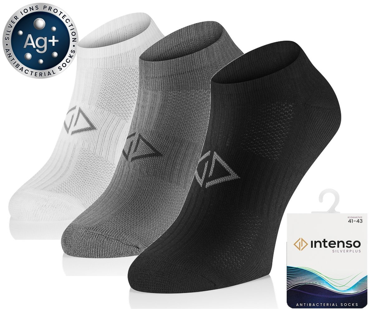 Stopki 1/2 Frotte Sportowe Antybakteryjne Z Jonami Srebra Silverplus Art. 0662 3-Pak Mix - 35-37, 35-37