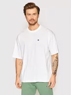 Koszulki męskie - Champion T-Shirt Small C Logo 216548 Biały Muscle Fit - miniaturka - grafika 1