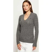 Swetry damskie - POLO RALPH LAUREN Wełniany sweter KIMBERLY | Slim Fit | z dodatkiem kaszmiru - miniaturka - grafika 1