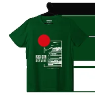Odzież do sportów motorowych - T-shirt koszulka Nissan Skyline 33 GTR zielona-XS - miniaturka - grafika 1