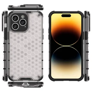 Honeycomb etui iPhone 14 Pro pancerny hybrydowy pokrowiec przezroczyste - Etui i futerały do telefonów - miniaturka - grafika 16