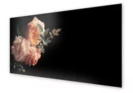 Dekoracje domu - Panel kuchenny HOMEPRINT Krzew róży na czarnym tle 125x50 cm - miniaturka - grafika 1