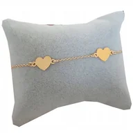 Bransoletki - Bransoletka serce serduszka dwa 2 SREBRO zł GRAWER - miniaturka - grafika 1