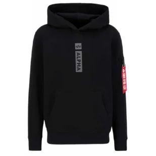 Bluza z kapturem Alpha Industries Alpha PP 146338 03 - Czarna - Odzież taktyczna i umundurowanie - miniaturka - grafika 1