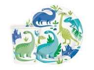 Dekoracje i nakrycia stołu na imprezę - Zestaw urodzinowy Dinozaury - 16 szt. - miniaturka - grafika 1