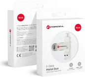 Pendrive - Pendrive 16GB USB 3.2 Gen 1 USB A / USB C Forcell F-Data Metal Duo srebrny - miniaturka - grafika 1