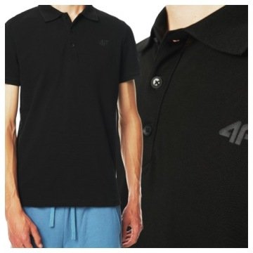 Koszulka 4F Męska Polo Polówka Sportowa Na Co Dzień Bawełna Limitowana r. L