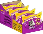 Suplementy i witaminy dla kotów - Whiskas Przysmak Dla Kota Temptations, Kurczak Z Serem 8 X 60 G - miniaturka - grafika 1