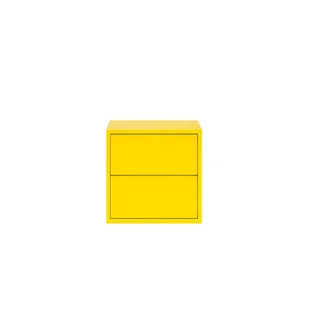 Szafka ścienna Boxie z 2 szufladami 40x40x37 cm żółta - Szafki do salonu Szafka ścienna Boxie z 2 szufladami 40x40x37 cm żółta - Szafki do salonu - miniaturka - grafika 1