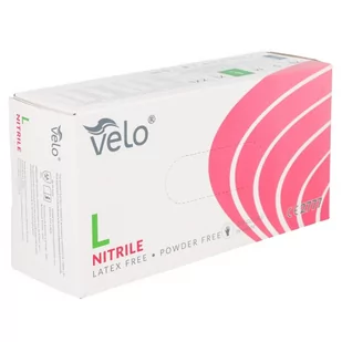 VELO NITRIL L RĘKAWICE ZABIEGOWE NITRYLOWE BEZPUDR.NIEBIESKIE VELO (OP.100)- rozm L - Rękawiczki jednorazowe - miniaturka - grafika 1
