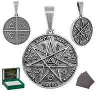 Wisiorki - SREBRNY MEDALIK PIECZĘĆ TALIZMAN AMULET SIEDMIU ARCHANIOŁÓW DUŻY PRÓBA 925 - miniaturka - grafika 1