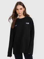 Bluzy damskie - 4F Bluza dresowa nierozpinana bez kaptura damska - czarna XS - miniaturka - grafika 1