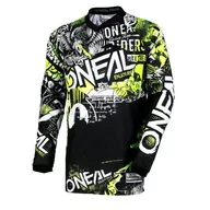 Bluzy na rower - Bluza MTB DH O'neal Element Attack black/neon yellow - miniaturka - grafika 1