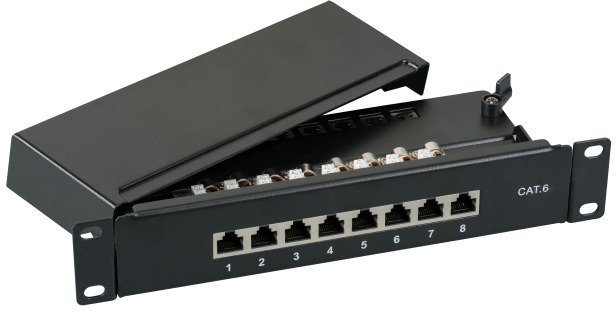 EFB Mini-Patchpanel STP 8xRJ45 Cat.6A 10