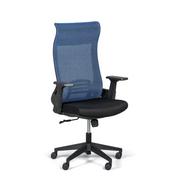 Fotele i krzesła biurowe - Krzesło biurowe HARPER, niebieskie - miniaturka - grafika 1