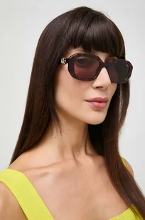 Gucci okulary przeciwsłoneczne damskie kolor brązowy - Okulary przeciwsłoneczne - miniaturka - grafika 1