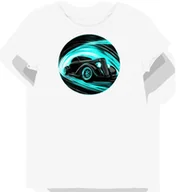 Koszulki i topy damskie - Koszulka damska biała z nadrukiem turkusowego hot roda XXL - Empik - miniaturka - grafika 1