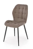 Krzesła - Popielate nowoczesne krzesło tapicerowane - Luremo - miniaturka - grafika 1