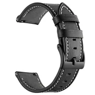 Akcesoria do smartwatchy - Pasek skórzany do Huawei Watch GT 3 46 - Black - miniaturka - grafika 1