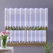 Firany - Zazdrostka żakardowa metrażowa Arizema wys. 50cm biała A147 50 cm - miniaturka - grafika 1