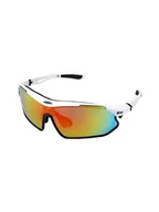 Okulary przeciwsłoneczne - YEAZ Okulary sportowe unisex "Sunray" w kolorze biało-czerwonym - miniaturka - grafika 1