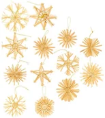 Bombki - Ozdoby choinkowe, bombki słomiane 48 szt. naturalne dekoracje świąteczne, brązowe UNIWERSALNY - miniaturka - grafika 1