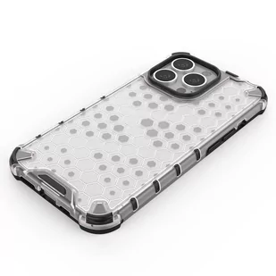 Honeycomb etui pancerny pokrowiec z żelową ramką iPhone 13 Pro przezroczysty - Etui i futerały do telefonów - miniaturka - grafika 4