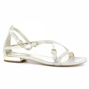 Złote sandały damskie z klamrami CARINII - Carinii - Sandały damskie - miniaturka - grafika 1